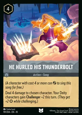 He Hurled His Thunderbolt